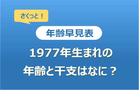 1977 天干地支|1977年（昭和52年）生まれ